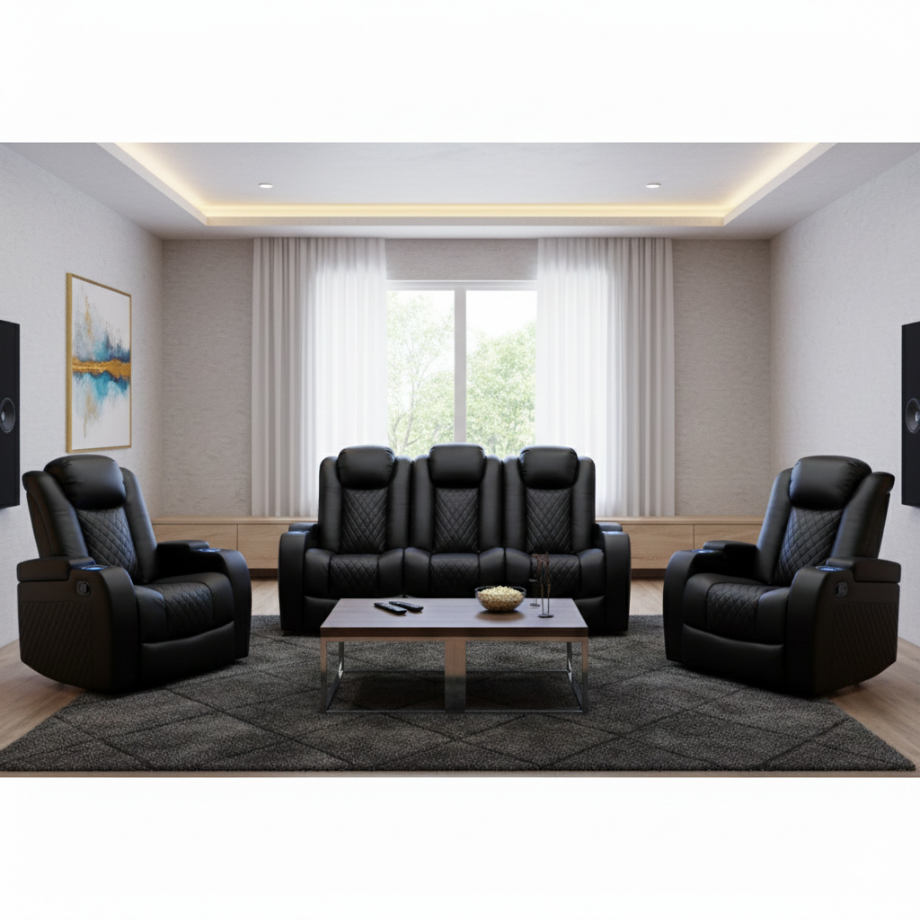 Volda Premium Recliner Sofa Set - Modern 3+1+1 Lounge Suite for NZ Homes