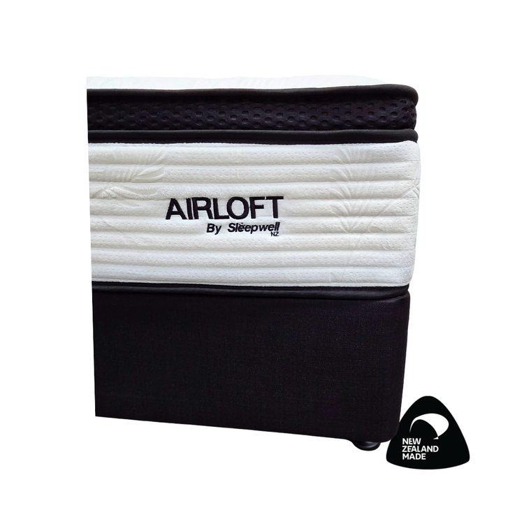 Close-up of the ultra-plush Teddy Bear Fabric texture on Airloft mattress