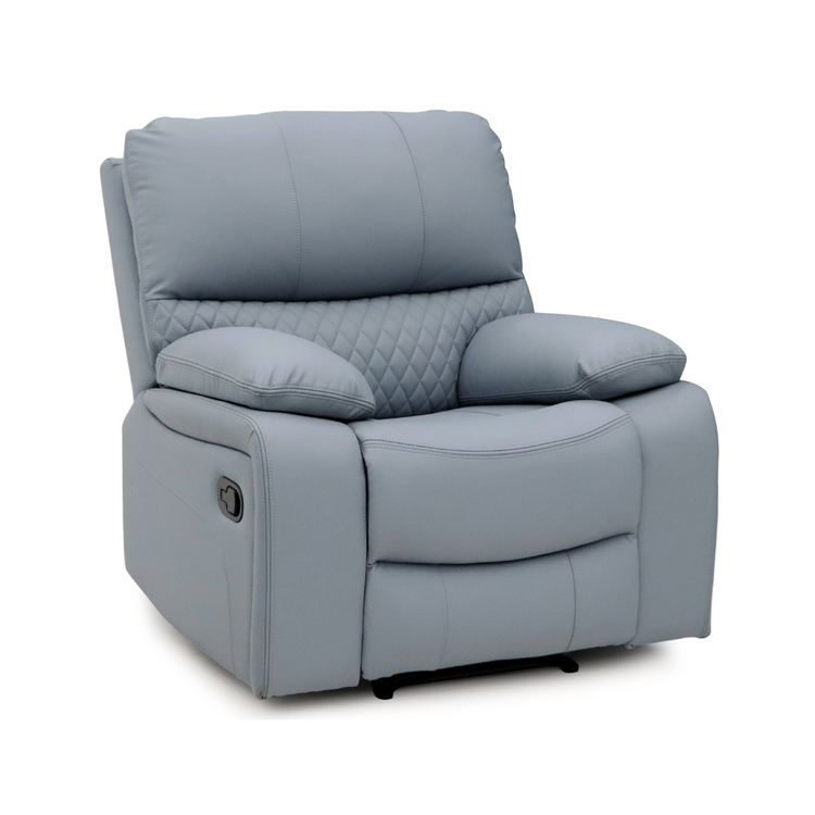 Single seat of the Bergen Recliner Sofa wrapped in Air Leather.