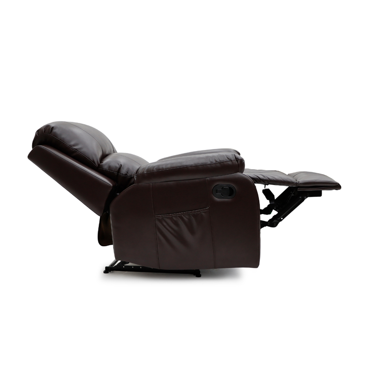Brunvik recliner armchair in dark chocolate air leather