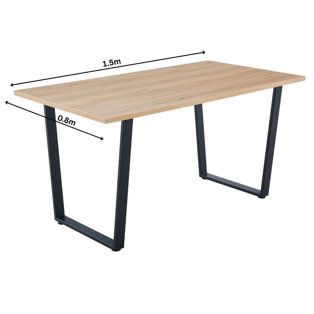 Elden 1.5m Oak Look Dining Set with 6 Chairs