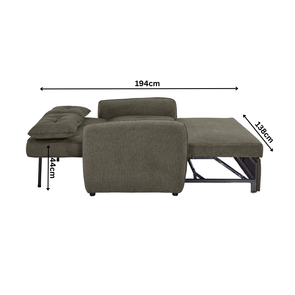 Enzo Sofa Bed - Earthy Green