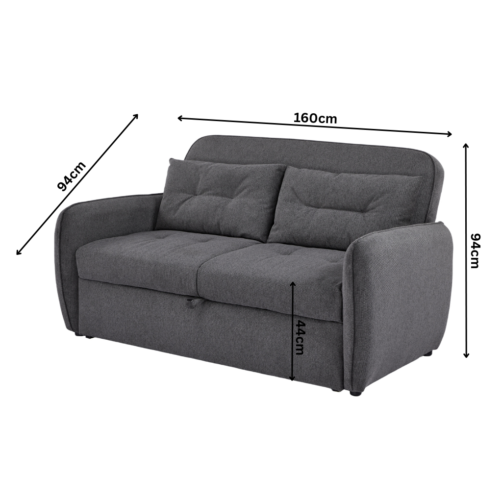 Enzo Sofa Bed - Grey