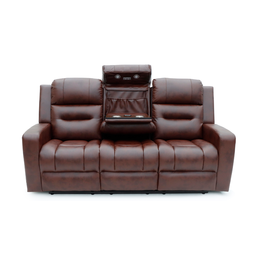 Gothenburg 3+1+1 Recliner Sofa Set - Wine Red