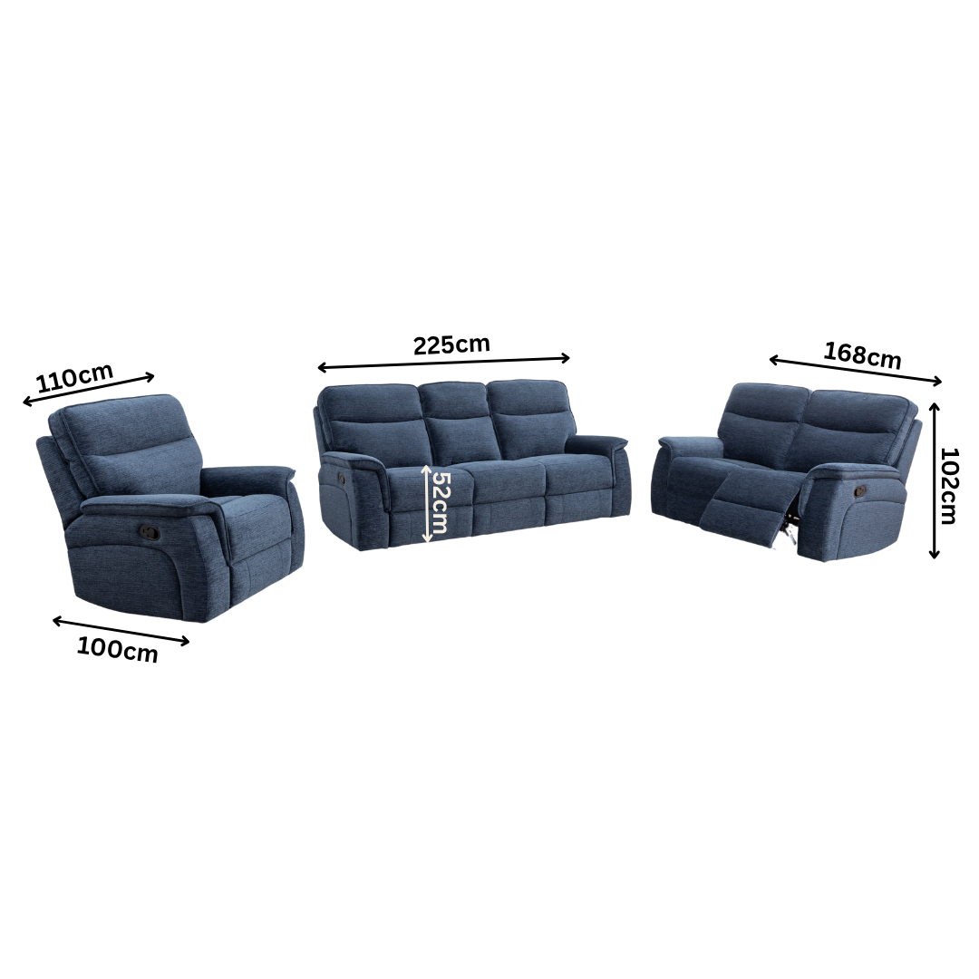 Kolding 3+2+1 Manual Recliner Sofa Set