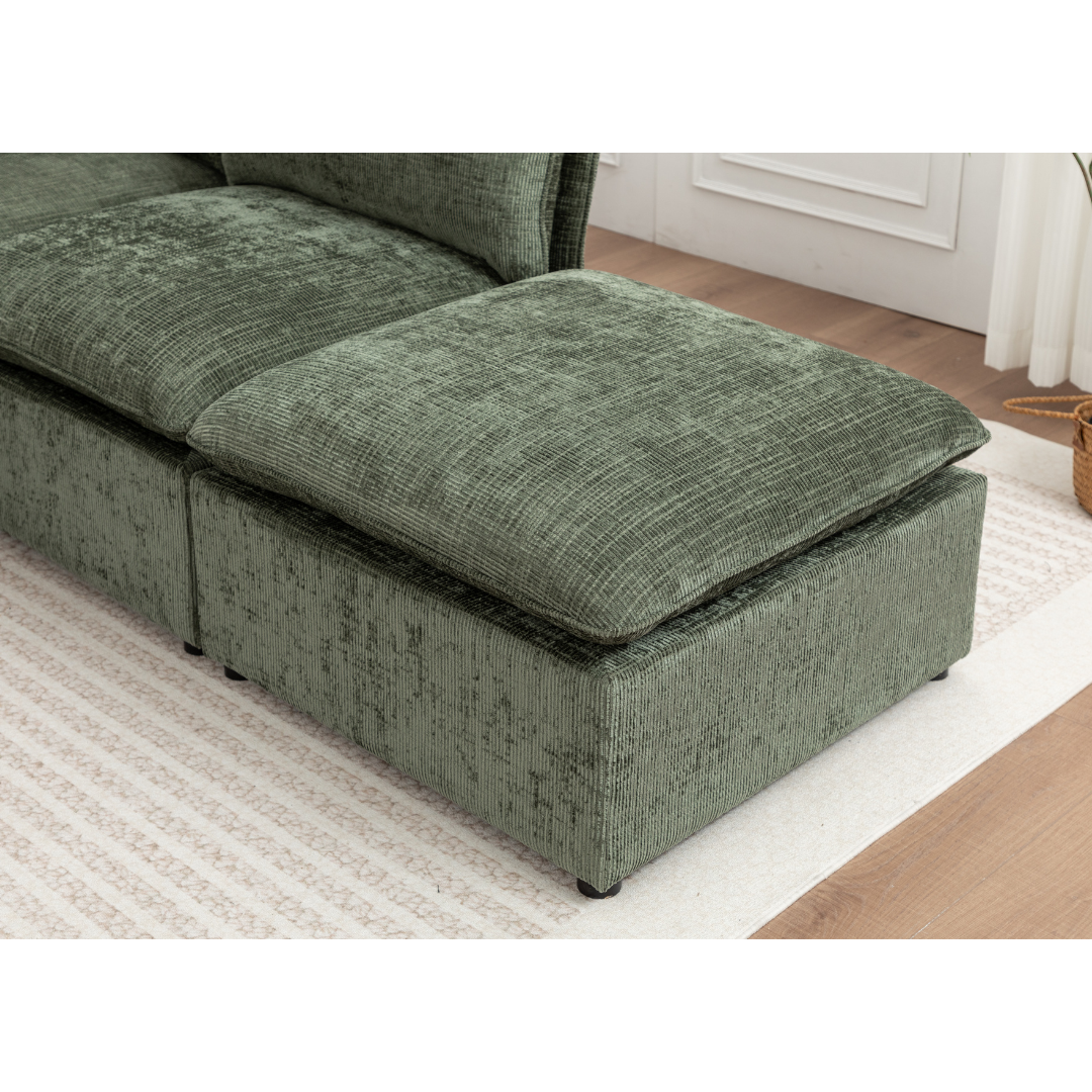 Lira Green Modular Sofa Set