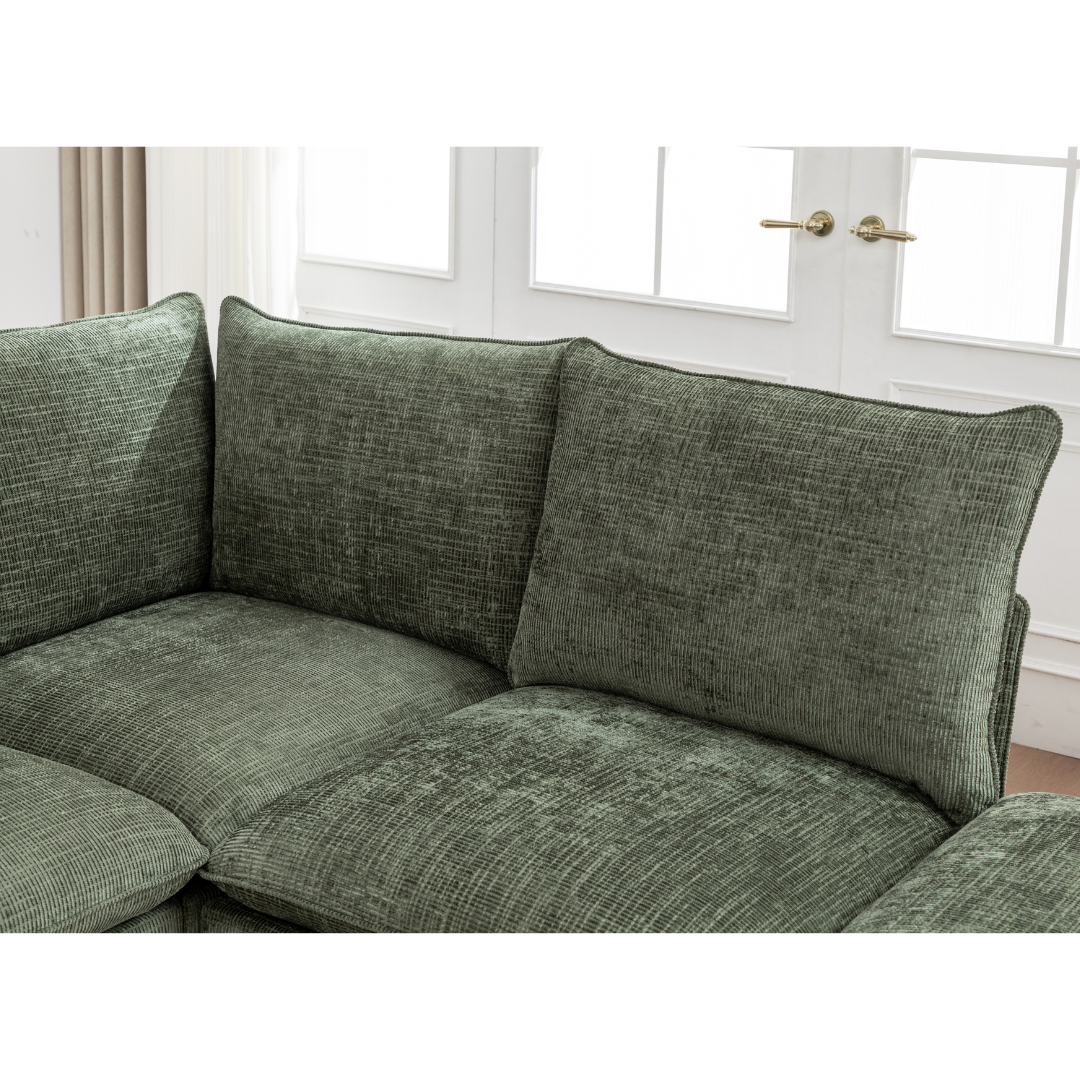 Lira Green Modular Sofa Set