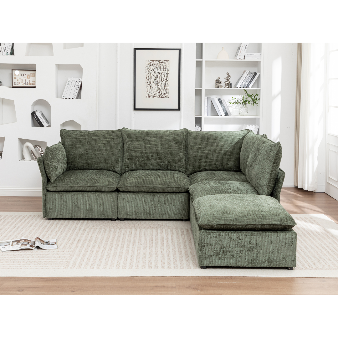 Lira Green Modular Sofa Set