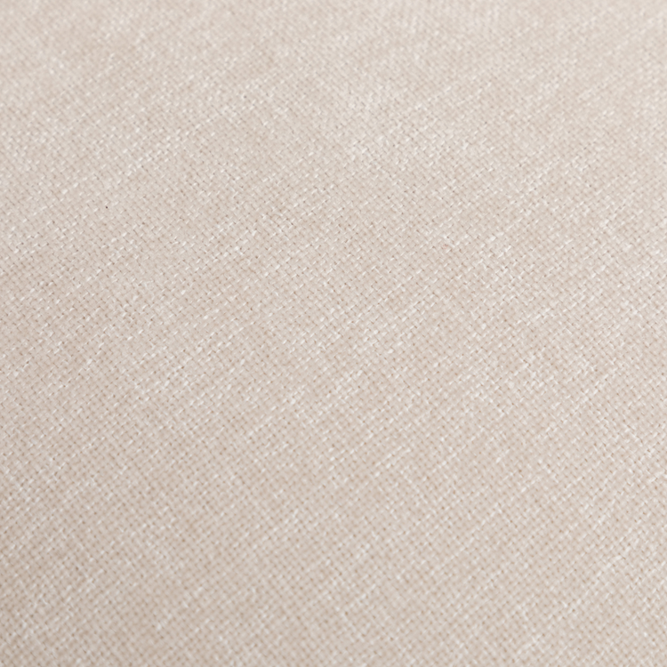 Close-up of the soft, textured beige fabric on the Luno Swivel Chair.