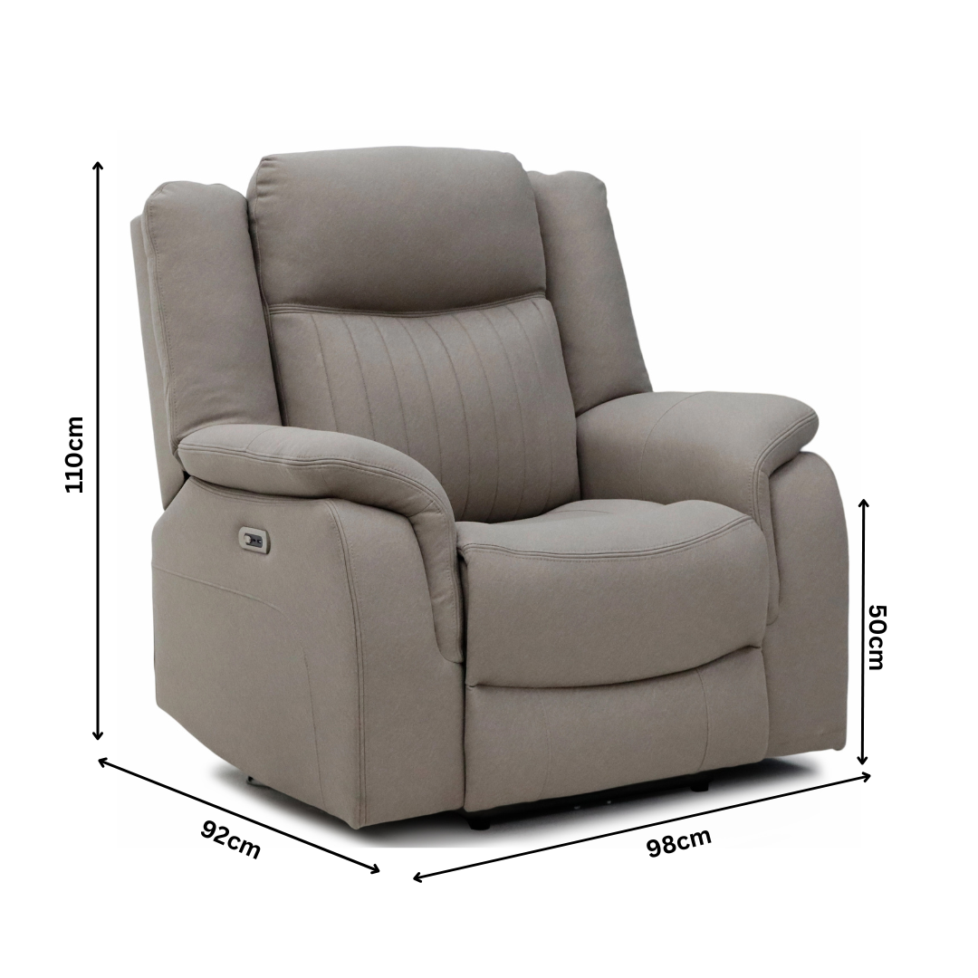 Skara Electric 3+1+1 Recliner Sofa Set (Power Motion)