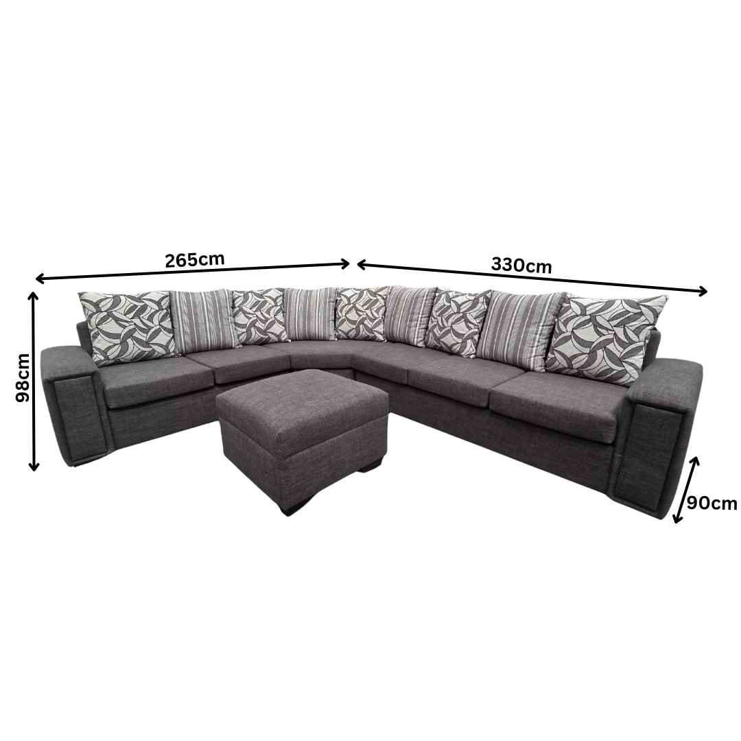 Tasman Rounded Corner Sofa Set - NZ Made