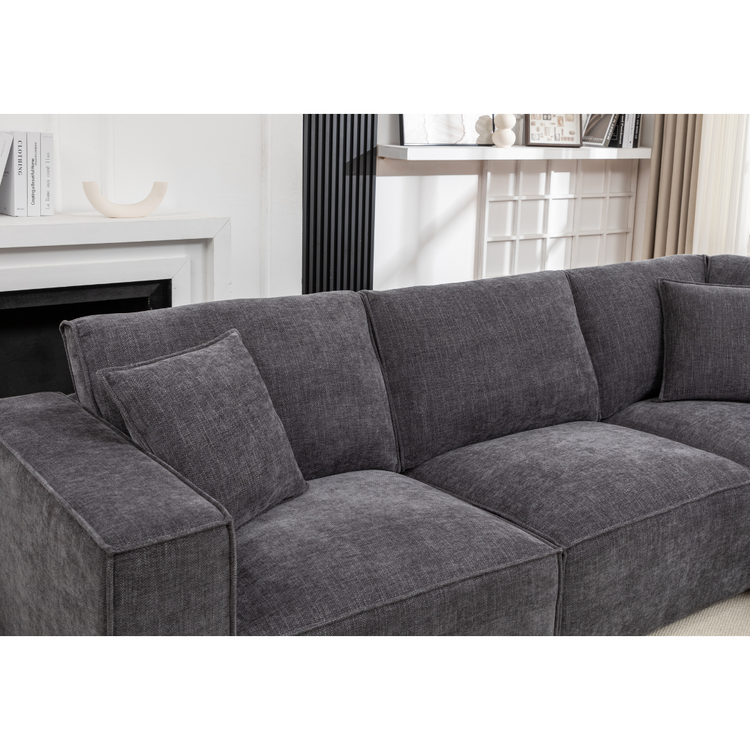 Montaro Modular Sofa Set in modern living room – charcoal sectional couch NZ