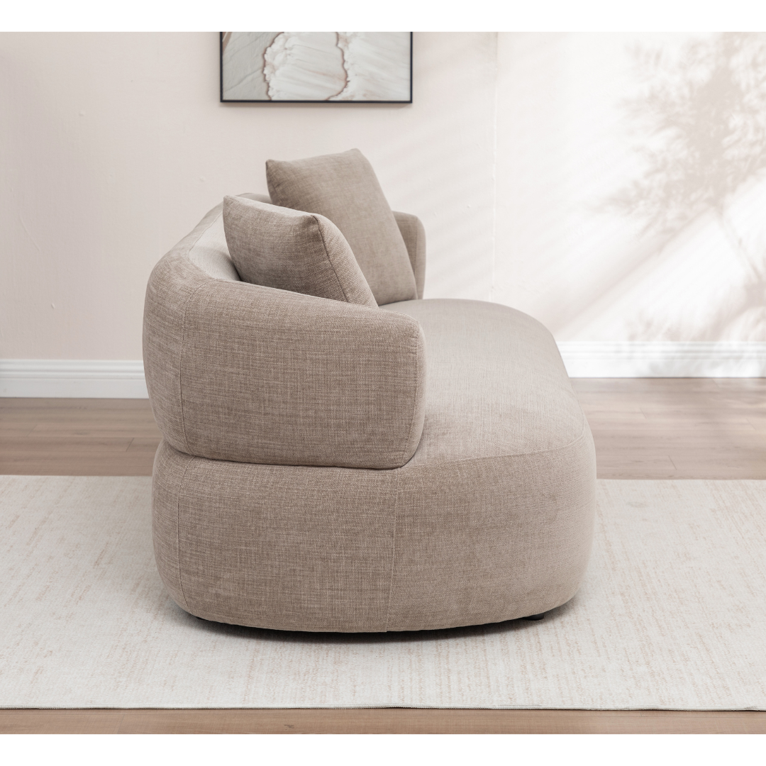 Moro Curved Sofa Set with 360 Swivel Chair