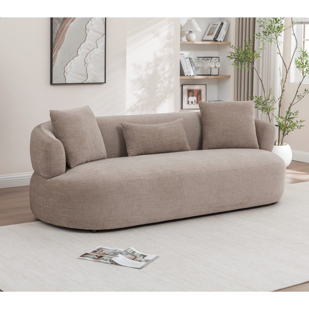Moro Curved Sofa Set with 360 Swivel Chair