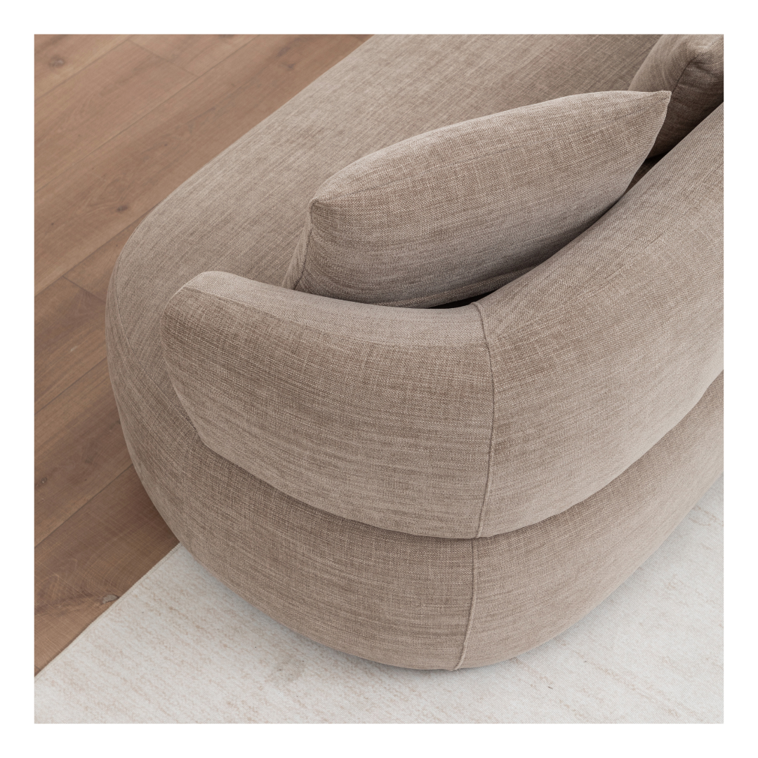 Moro Curved Sofa Set with 360 Swivel Chair