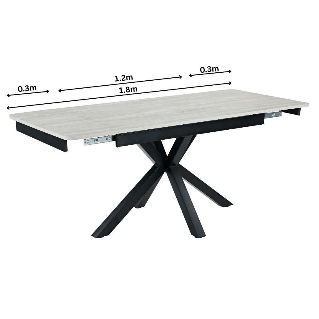 Nerado 1.2m-1.8m Extension Dining Set with 6 Chairs