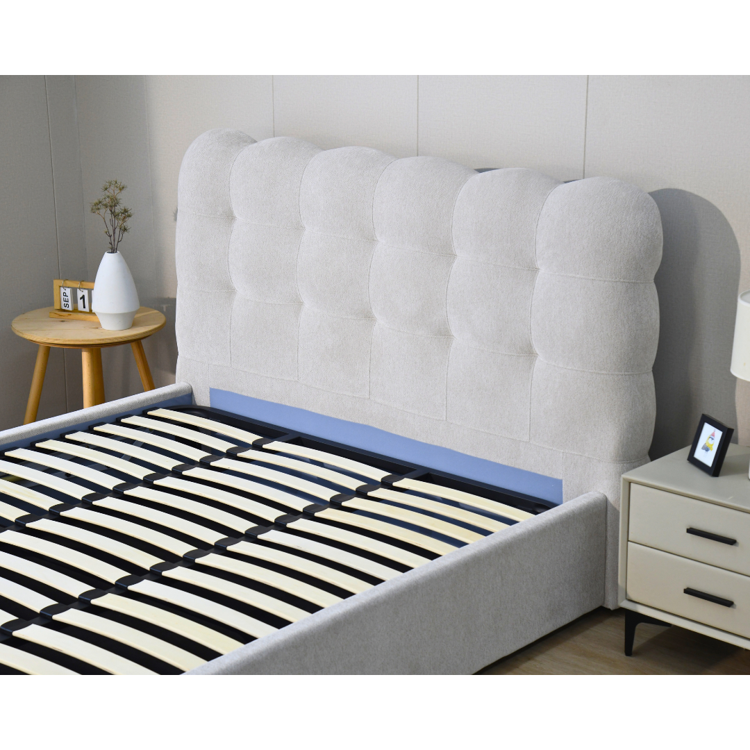 Durable Poplar Wood Slats on Nora 400kg Weight Capacity Bed Frame