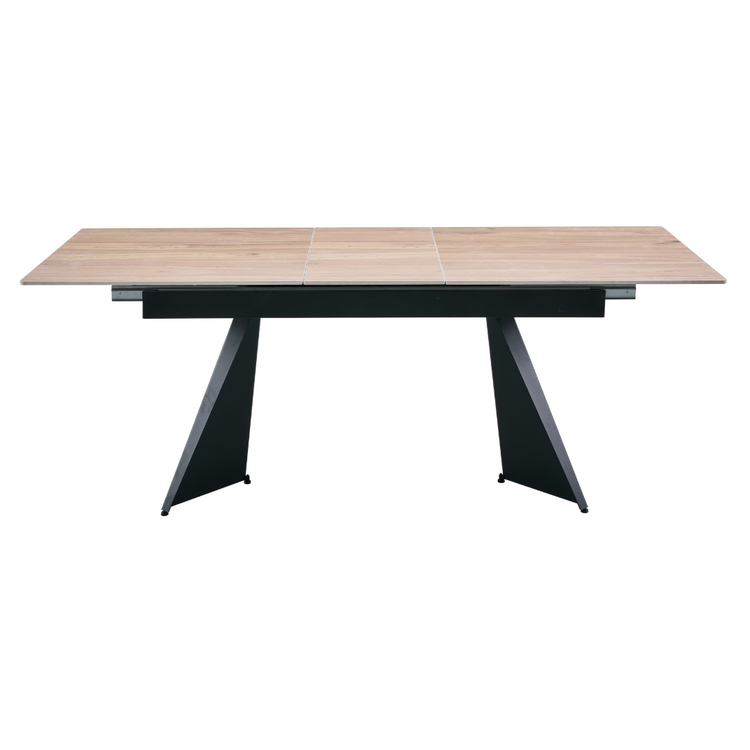 Norvik 1.6m-2.0m Extendable Ceramic Dining Table ONLY with wood look finish