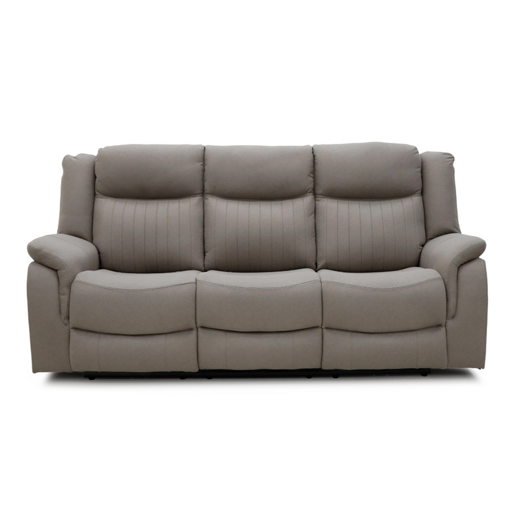 Skara Electric 3 Seater Recliner Sofa upholstered in AquaShield Fabric.