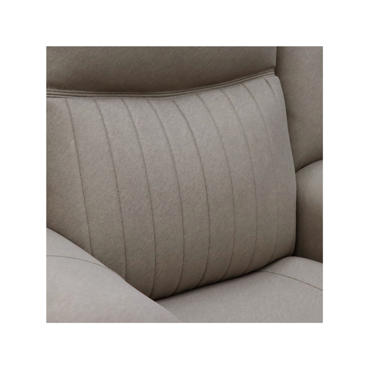 Close-up of the texture of the AquaShield Fabric on the Skara recliner sofa.