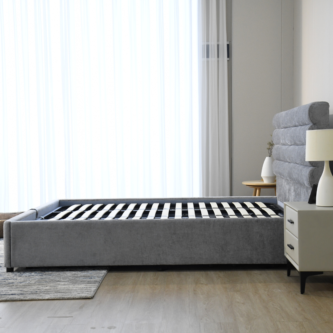 Sova Gaslift Storage Bed - Dark Grey