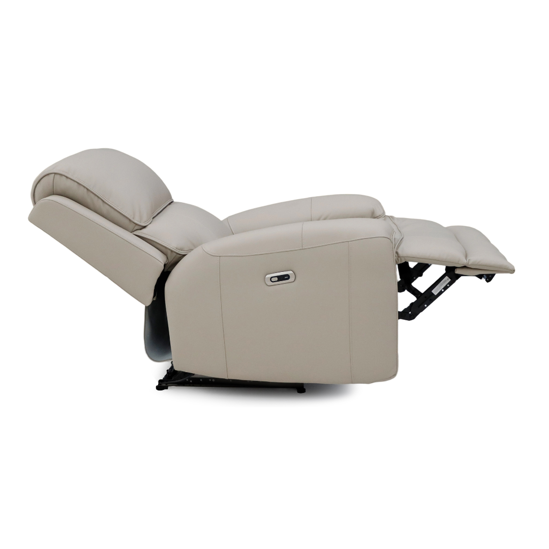 White background Tromso Electric Recliner Single Seat in reclining position.