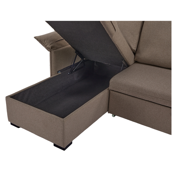 Vigo Sofa Bed with storage compartment for handy storage