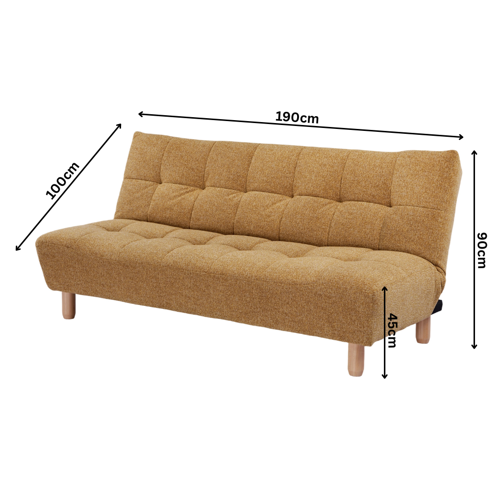 Vigo Sofa Bed - Mustard Yellow