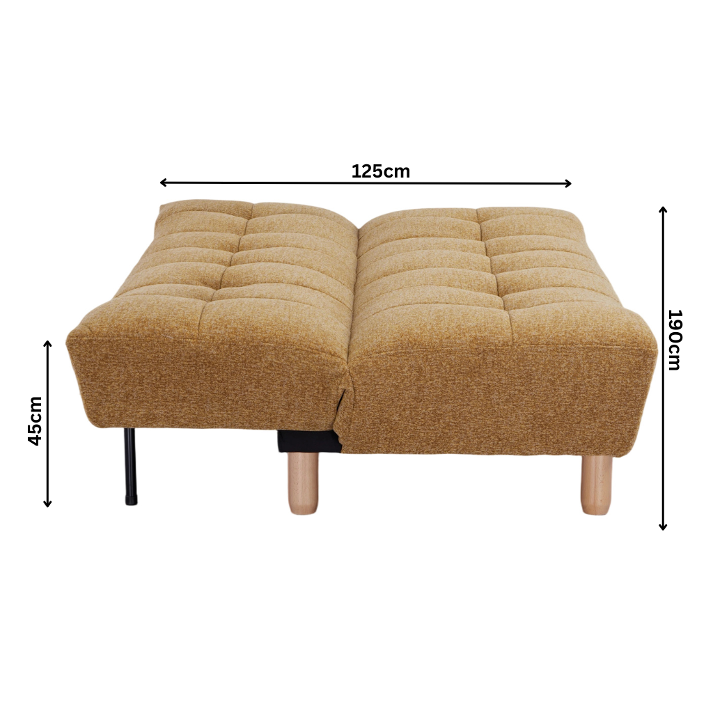 Vigo Sofa Bed - Mustard Yellow