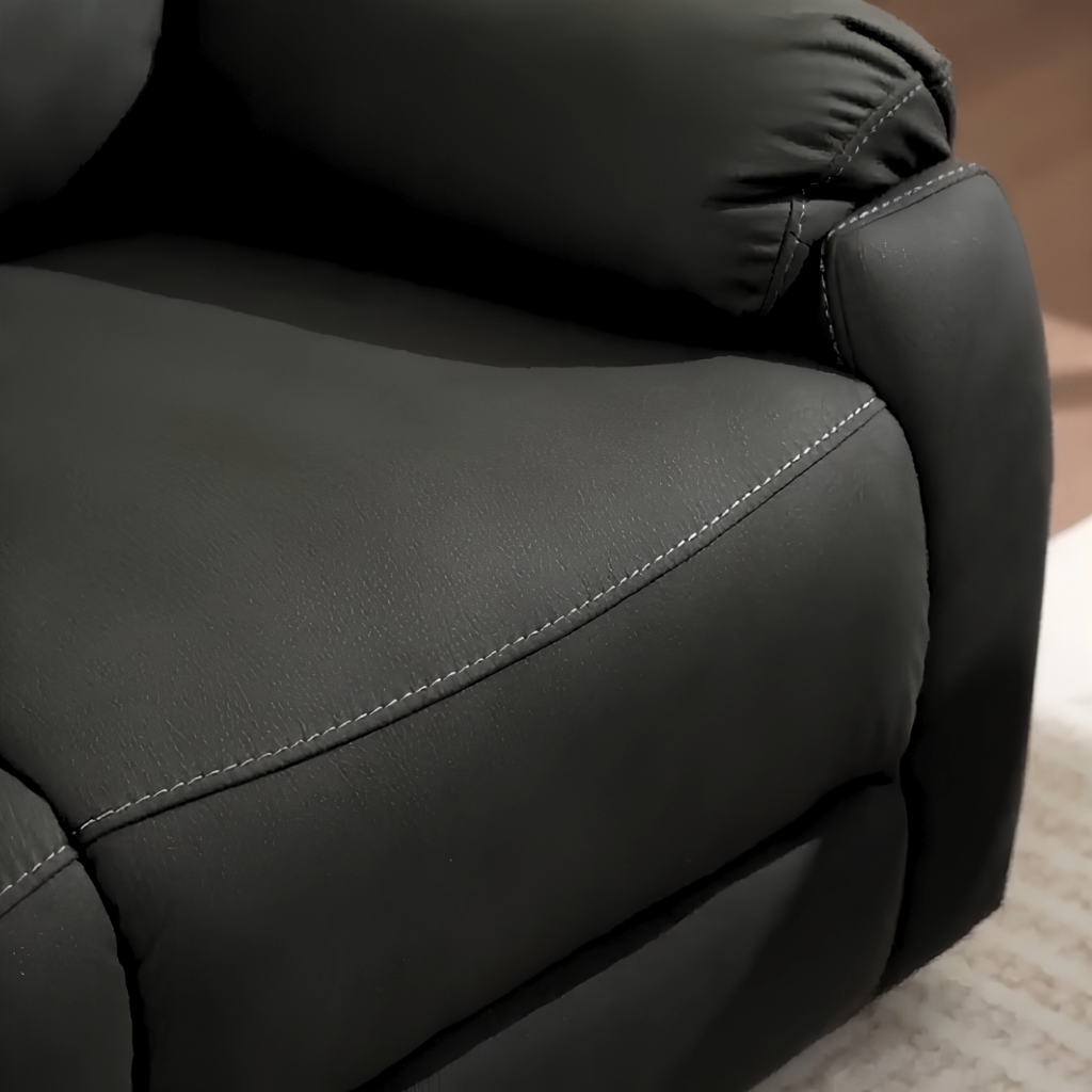Voss 3+1+1 Rhino Lux Fabric Recliner Sofa Set