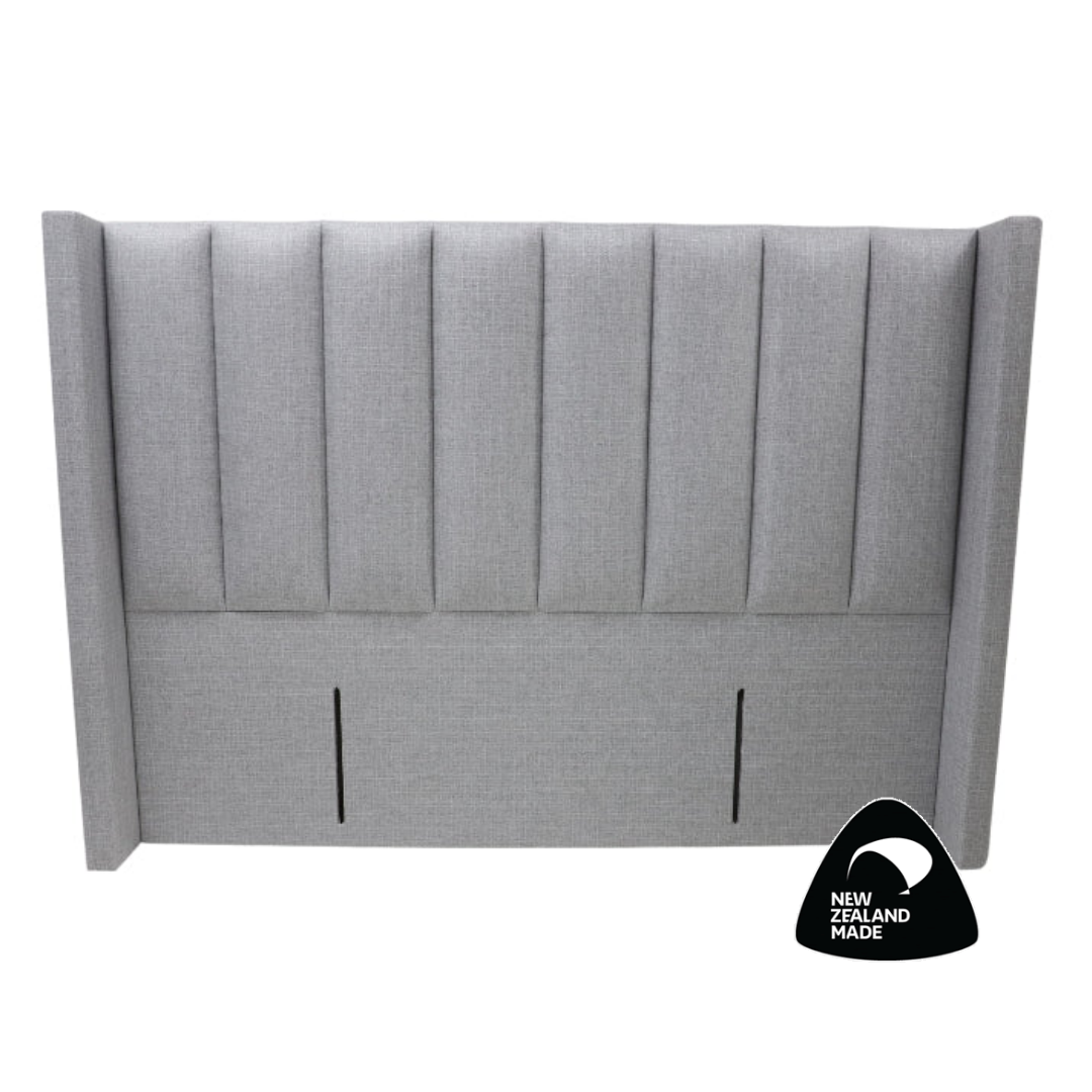 Front view of Winger Headboard showing lateral lines and side wings.