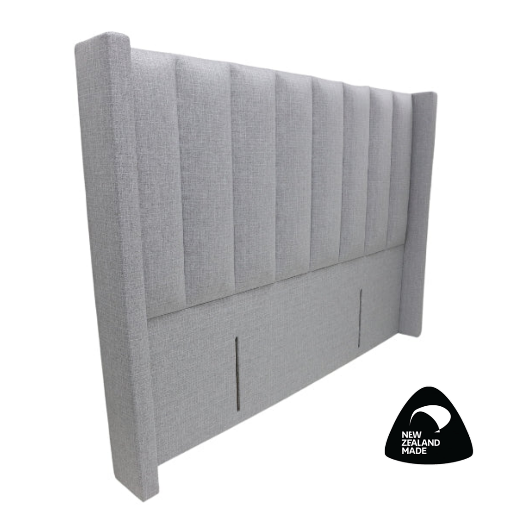Winger Headboard in fabric finish with corner wings for added style.