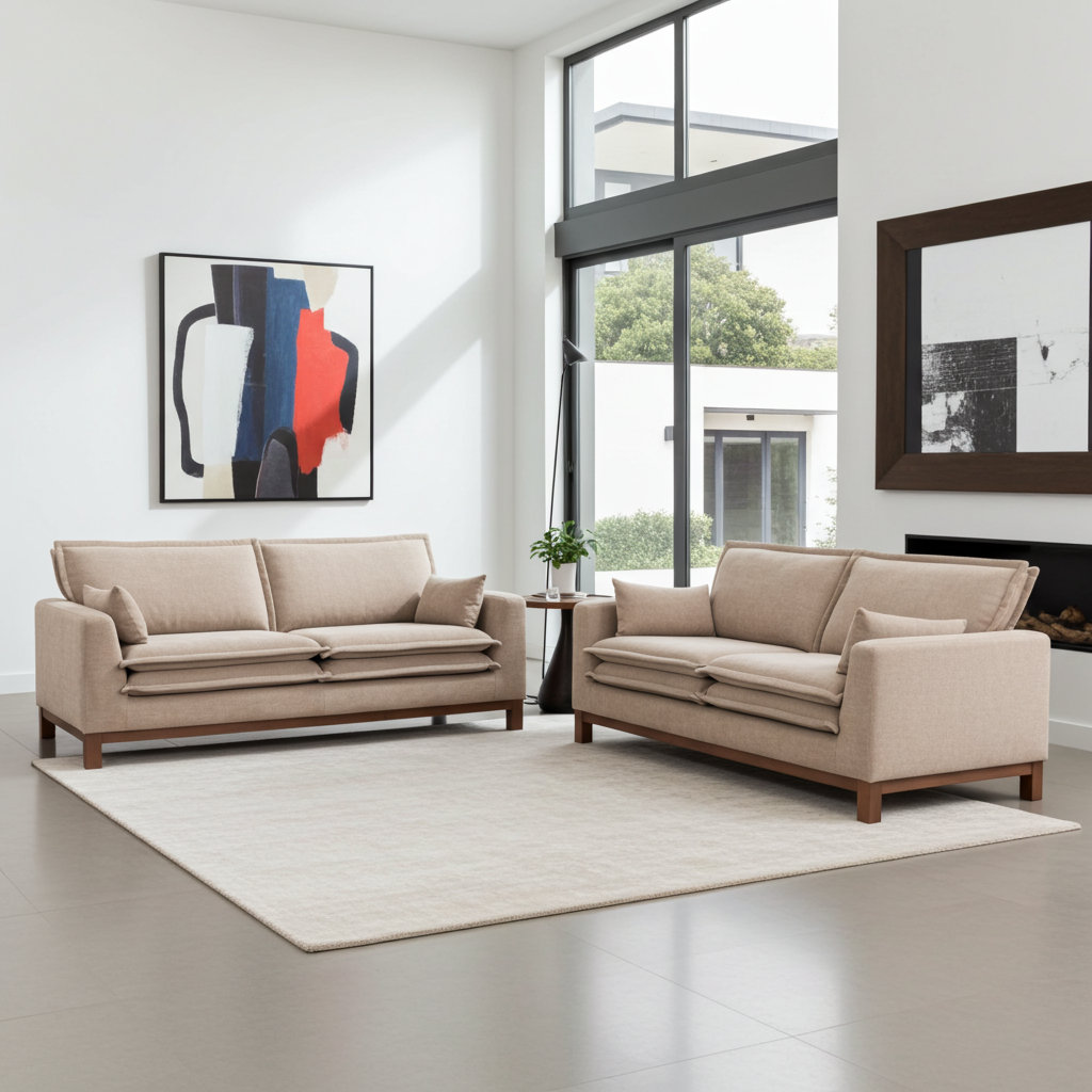 Ardena Beige Sofa Set
